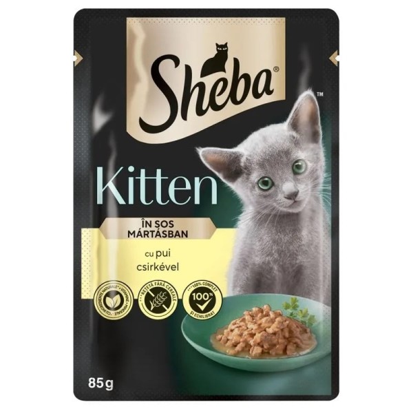 Sheba Hrana Umeda Pisici Junior Pui In Sos Plic 85g 28/bax