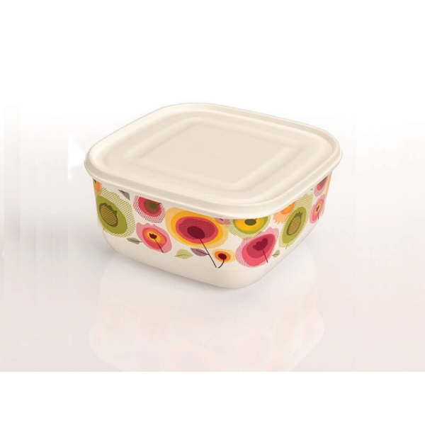 Agora Cutie Alimente Deco Patrata Cu Capac 1.9l (m-883)