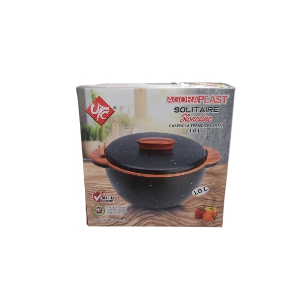 Agora Caserola Termoizolanta Cu Capac Stoneline 1.0l (ss1213)