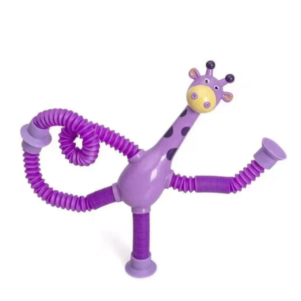 Con Set Animal Pop Tubes Girafe Colorate Cu Lumini