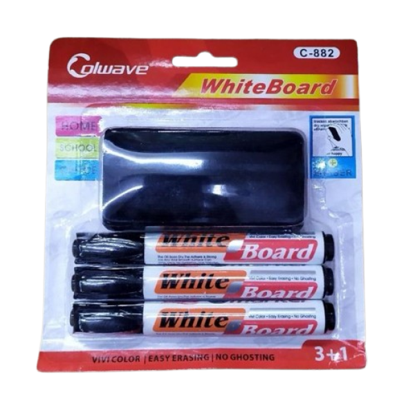 Lve 3set Marker Whiteboard Negru+burete 1139-66 240/bax