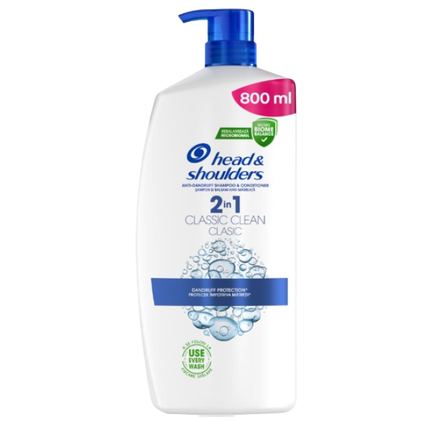 Head&shoulders Sampon Par 2in1 Classic Clean 800ml 4buc/set
