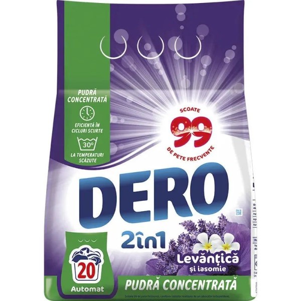 Dero Detergent Automat Concentrat 2in1 Levantica Si Iasomie 1.5kg 8/bax