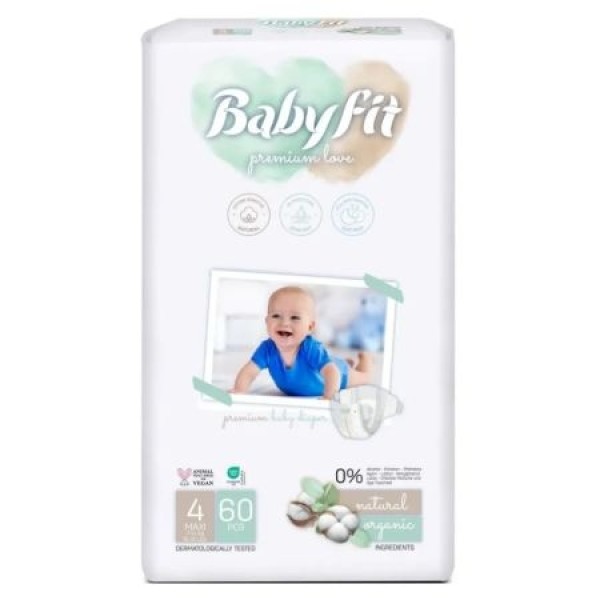Babyfit Scutece Baby Bio Maxi Nr.4 7-14kg 60buc/set 4/bax