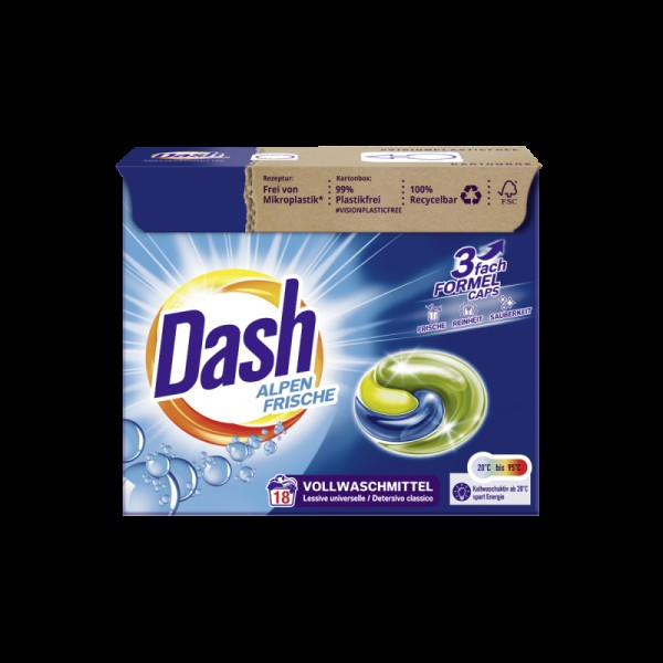Dash Detergent Capsule Alpen Frische 18buc 5/bax