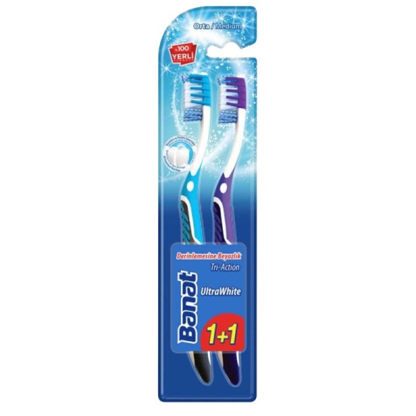 Banat Periuta Dinti Tri Action Ultra White Medium 2buc/set 12set/bax