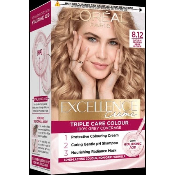 L'oreal Excellence Creme Vopsea Par 8.12 Blond Bej 6/bax