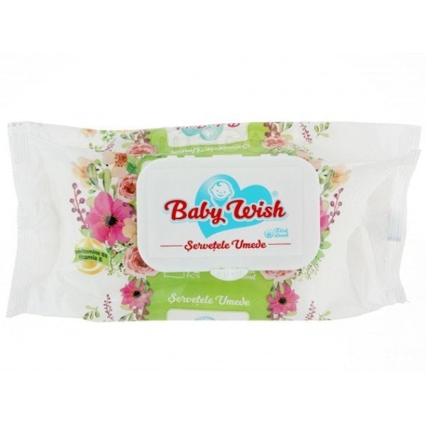 Baby Wish Servetele Umede Cu Capac 120buc 13/bax