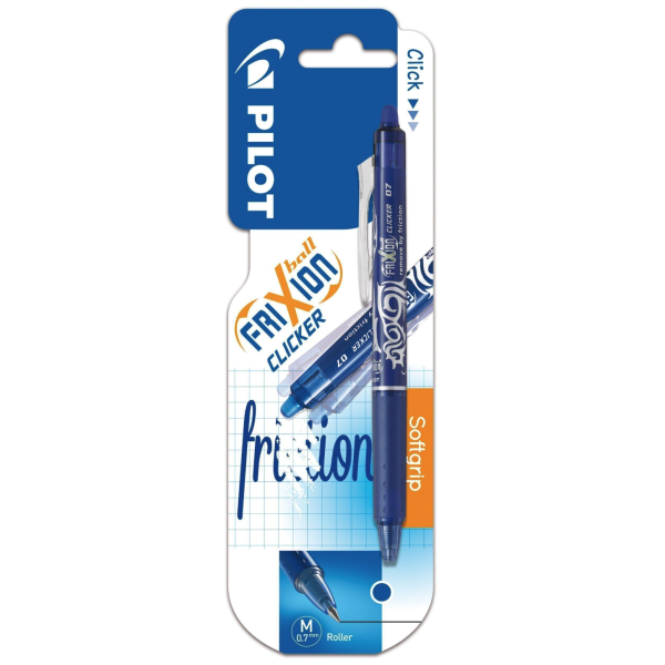 Pilot Pix Frixion Clicker Blue Blister 0.7mm