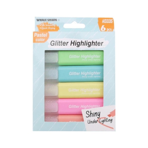 Lve Marker Evidentiator Cu Glitter Pastel Color 6buc/set 1139-63 160/bax