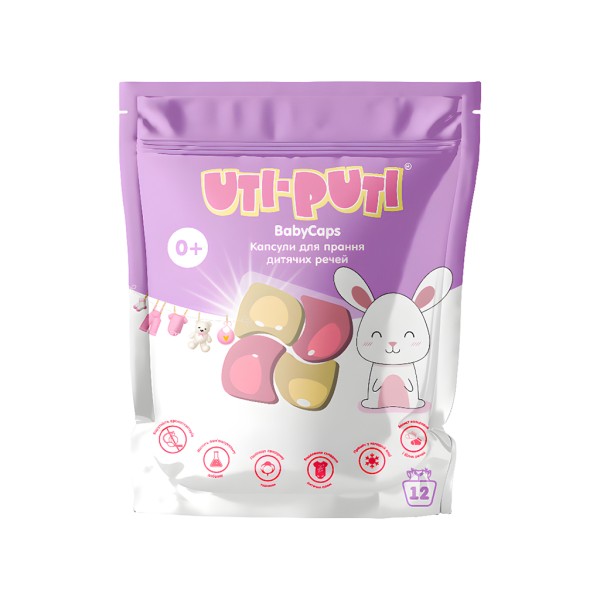 Uti-puti Baby Detergent Capsule Sensitive 12buc 16/bax