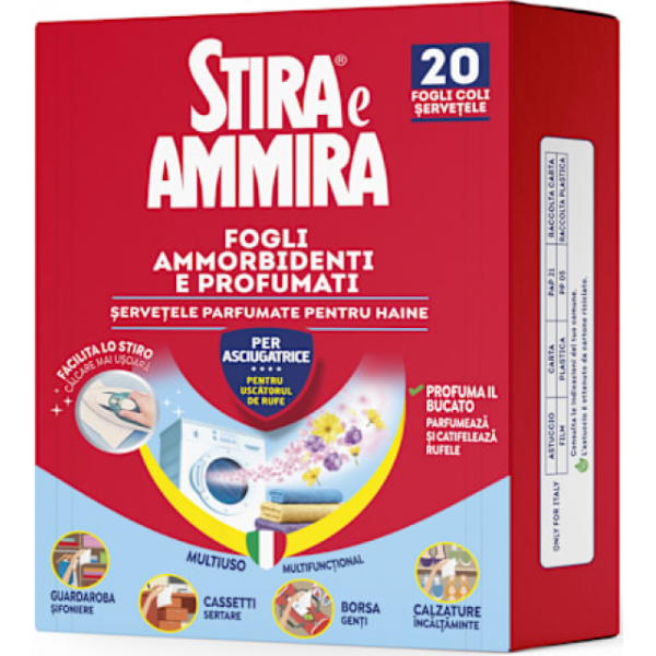 Stira Ammira Servetele Parfumate Uscator Rufe 20buc 20buc/bax