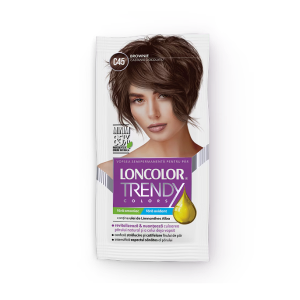 Loncolor Trendy Nuantator Par C45 Castaniu Ciocolatiu 2x25ml 10/bax