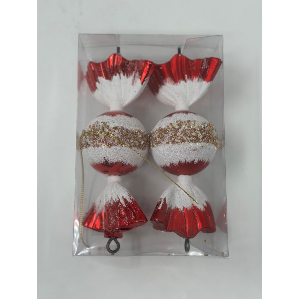 Lve Globuri Craciun Forma Bomboana 1-50 20cm 2buc/set 72/bax