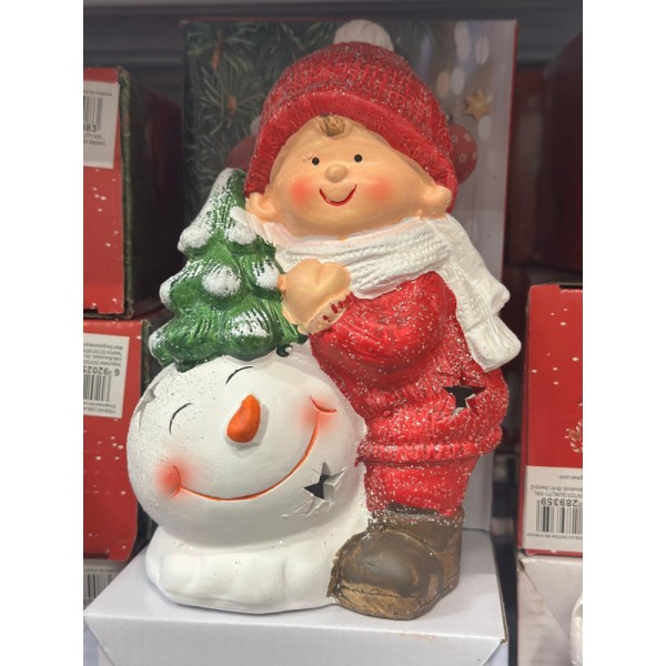 Lve Figurina Ceramica Craciun Baiat Si Bulgare Cu Led 20cm 289-29 36/bax Lve Figurina Ceramica Craciun Baiat Si Bulgare Cu Led 20cm 289-29 36/bax