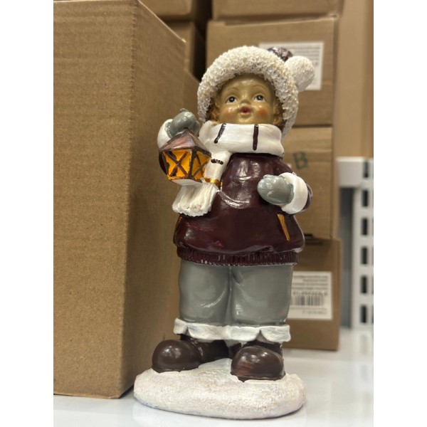 Lve Figurina Ceramica Baietel Cu Felinar 15cm 81-3 120/bax Lve Figurina Ceramica Baietel Cu Felinar 15cm 81-3 120/bax