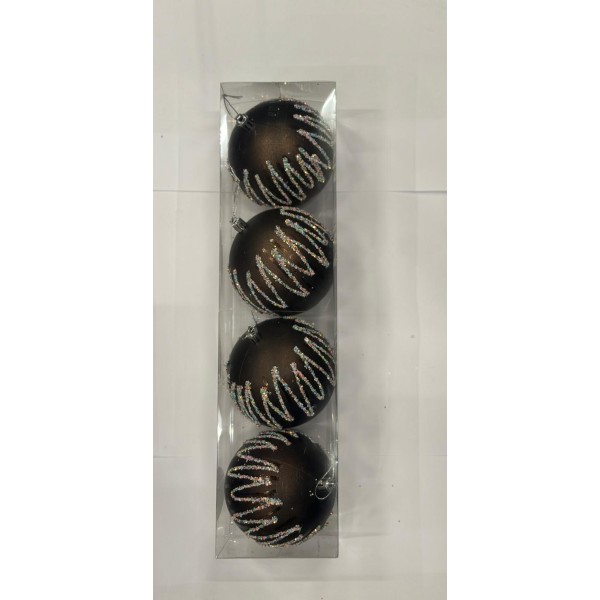 Lve Globuri Craciun Din Plastic 10cm 1-142 4/set 54/bax