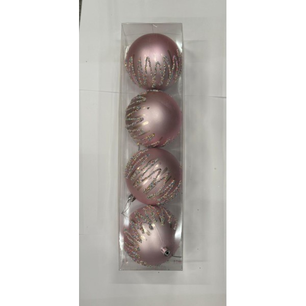 Lve Globuri Craciun Din Plastic 10cm 1-149 4/set 54/bax
