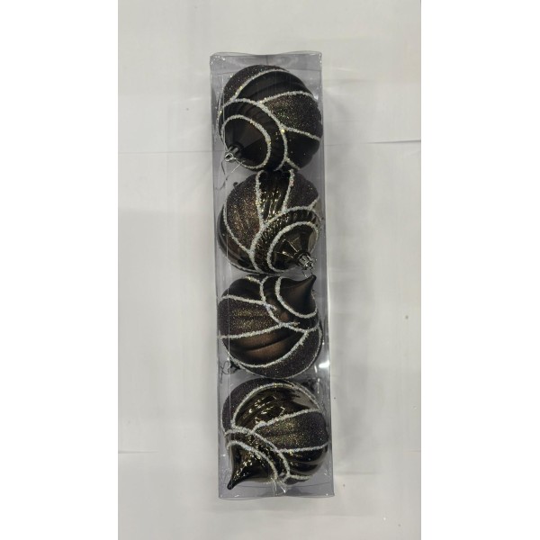 Lve Globuri Craciun Din Plastic 10cm 1-182 4/set 54/bax