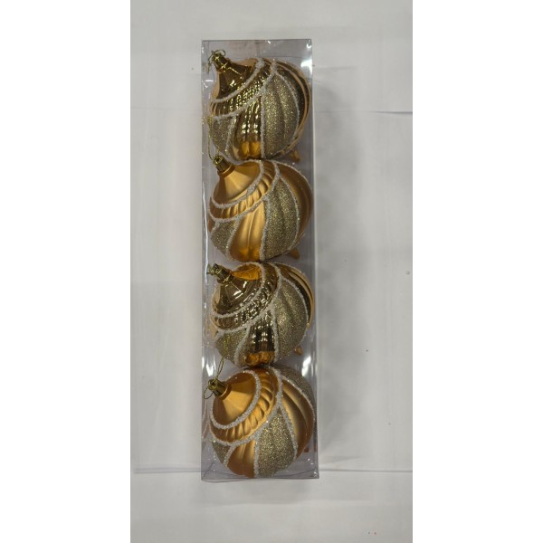 Lve Globuri Craciun Din Plastic 10cm 1-181 4/set 54/bax
