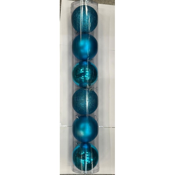 Lve Globuri Craciun Din Plastic Dif Culori 12cm 85-1 6buc/set 20/bax