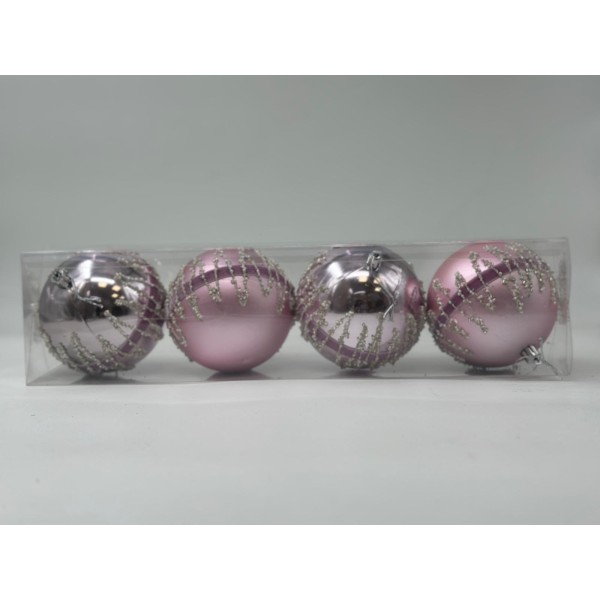 Lve Globuri Craciun Din Plastic 10cm 1-133 4/set 54/bax