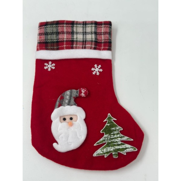 Lve Ciorap Decorativ Craciun Material Textil 17cm 104-7 12/set 720/bax