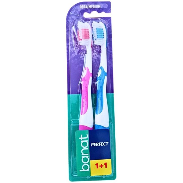 Banat Periuta Dinti Perfect Medium 1+1 12/set