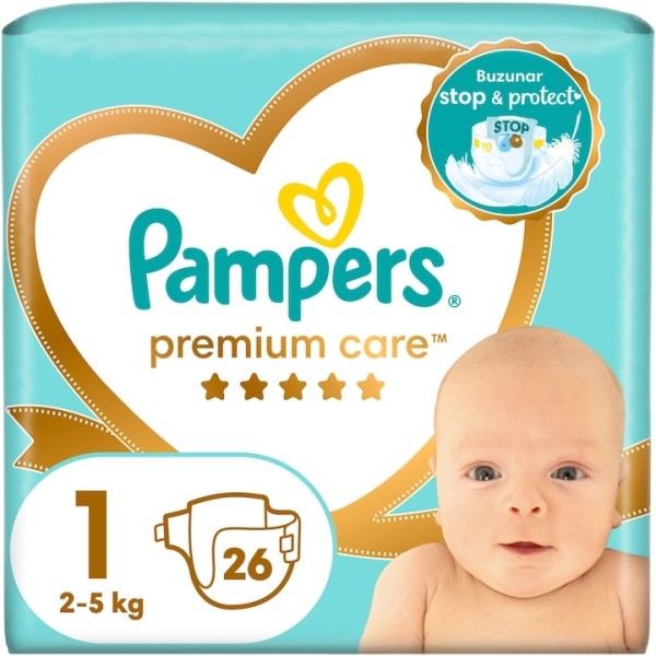 Pampers Premium Care Baby Nr.1 2-5kg 26buc/set 4/bax