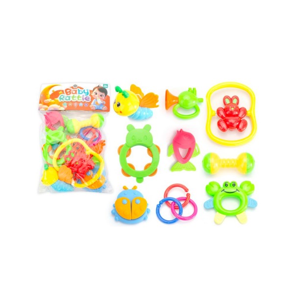 Con Set Baby Rattle Zornaitoare 9buc 3m+