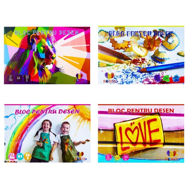 Rb Nebo Bloc Desen A4 12file 80g 10/set (41280)