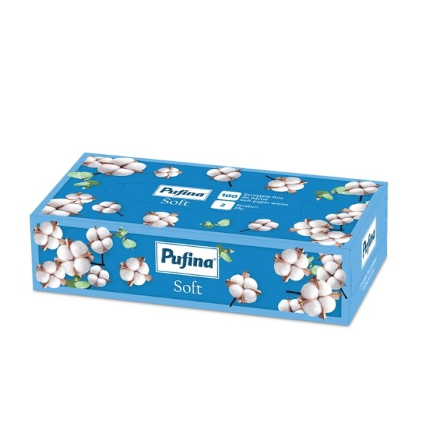 Pufina Soft Servetele Faciale 2str 100buc/set 21set/bax