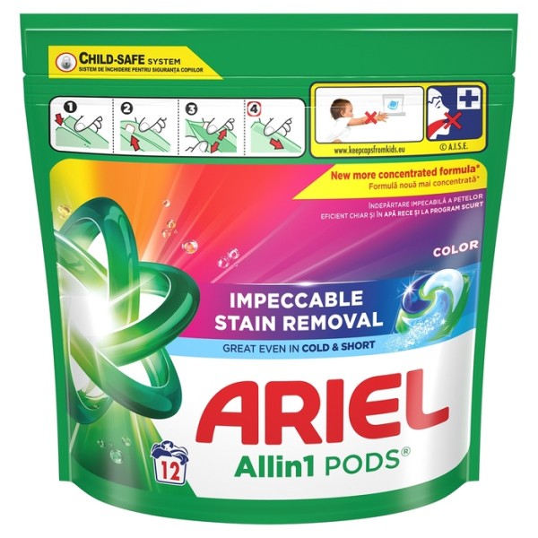 Ariel Detergent Capsule Color 17.6gr 12buc 5/bax