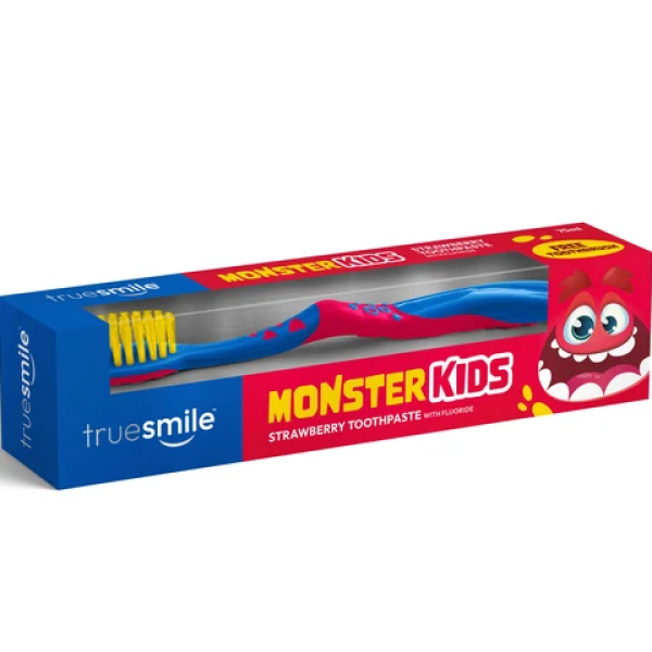 Truesmile Pasta Dinti Kids Strawberry+periuta 3+ 75ml 12buc/bax