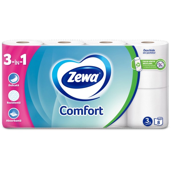 Zewa Hartie Igienica 3in1 Comfort 3str 8role 7set/bax