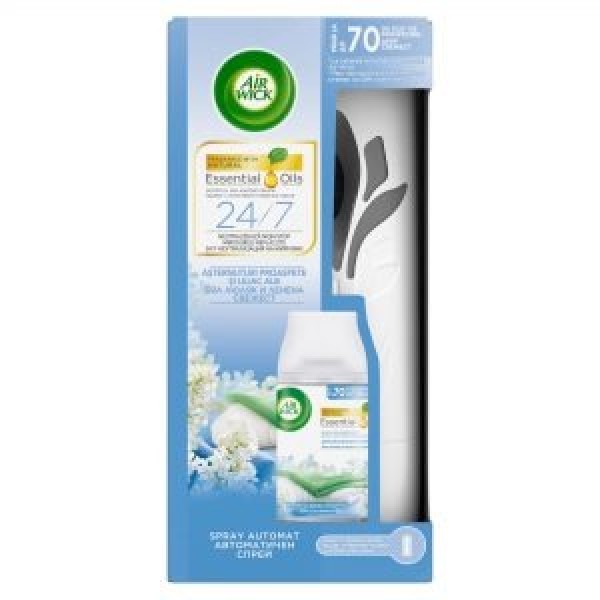 Air Wick Odorizant Aparat+rezerva Liliac Alb 250ml 4/bax