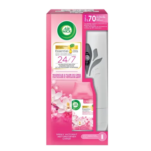 Air Wick Odorizant Aparat+rezerva Magnolie&flori Cires 250ml 4/bax