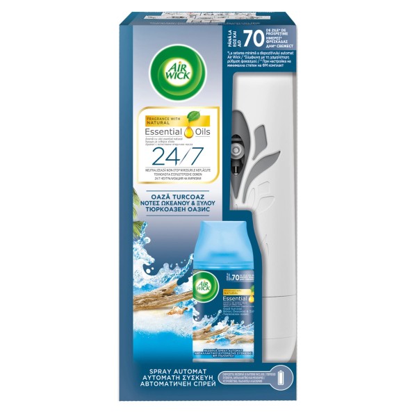 Air Wick Odorizant Aparat+rezerva Oaza Turcoaz 250ml 4/bax