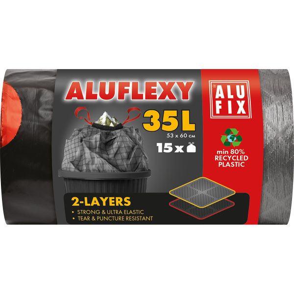 Alufix Basic Saci Menaj 35l 15buc/rola 40/bax