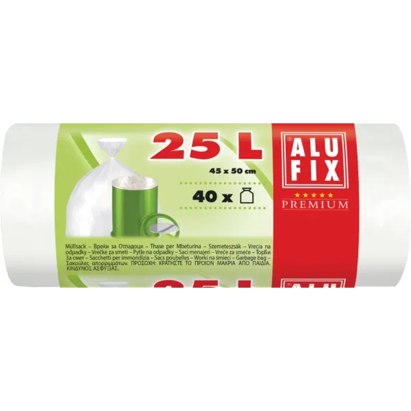 Alufix Premium Saci Menaj 25l 40buc/rola 30/bax