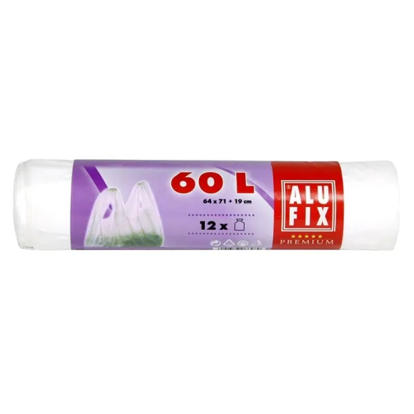 Alufix Premium Saci Menaj Cu Maner 60l 12buc/rola 30/bax