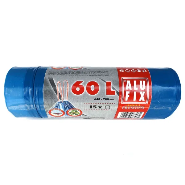 Alufix Premium Saci Menaj Cu Snur 60l 15buc/rola 20/bax