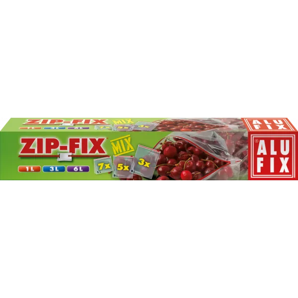 Alufix Pungi Alimentare Cu Fermoar Zip-fix Mix 1l/3l/6l 15buc/set 20/bax