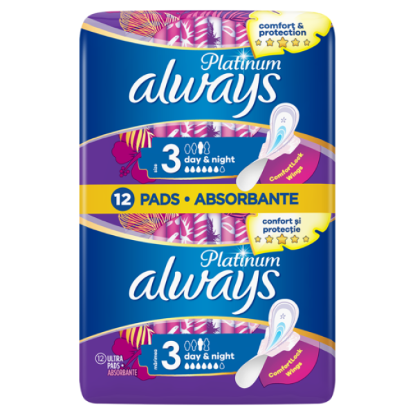 Always Absorbante Platinum Night 12buc/set 10/bax Always Absorbante Platinum Night 12buc/set 10/bax