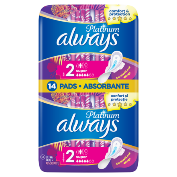 Always Absorbante Platinum Super Ultra 14buc/set 10/bax Always Absorbante Platinum Super Ultra 14buc/set 10/bax