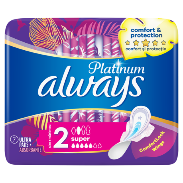 Always Absorbante Platinum Super Ultra 7buc/set 20/bax Always Absorbante Platinum Super Ultra 7buc/set 20/bax