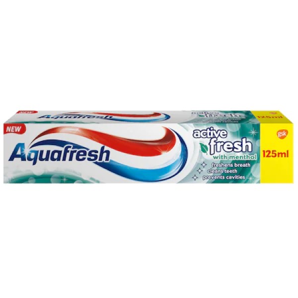 Aquafresh Pasta Dinti Active Fresh Menthol 125ml 12/bax Aquafresh Pasta Dinti Active Fresh Menthol 125ml 12/bax