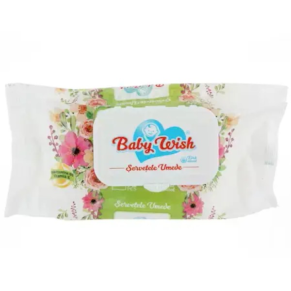 Baby Wish Servetele Umede Cu Capac 72buc 32/bax