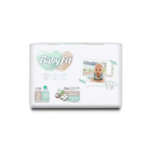 Babyfit Scutece Baby Bio Midi Nr.3 4-9kg 36buc/set 4/bax