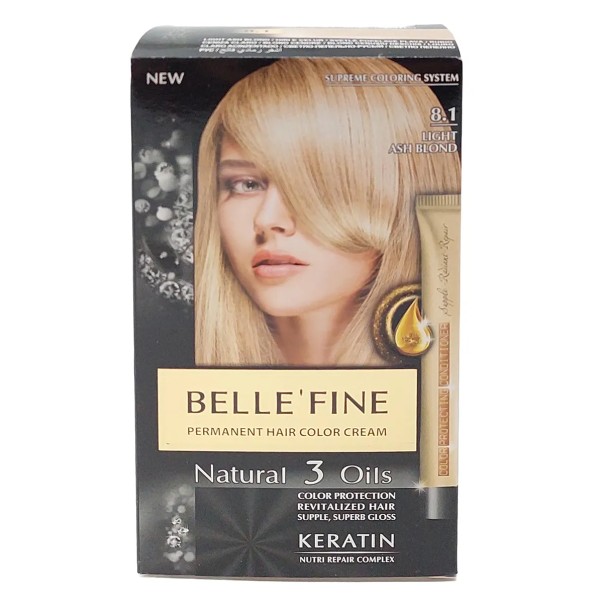 Belle' Fine Vopsea Par 8.1 Light Ash Blond 12/bax